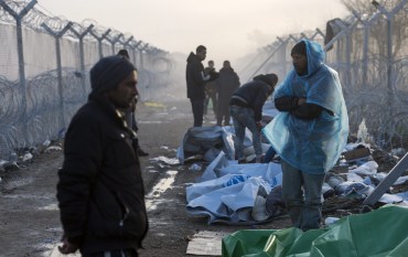Migrants have camped Photo: ABC