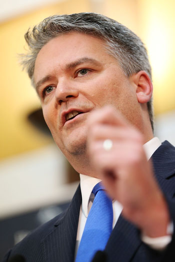 Mathias Cormann led the chorus against Mr Abbott's tactics. Photo: Getty