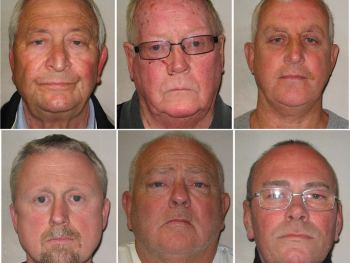 Clockwise from top left: Terry Perkins, John Collins, Daniel Jones, Carl Wood, William Lincoln and Hugh Doyle. Photo: Metropolitan Police