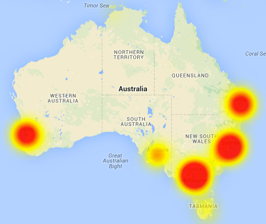 Telstra outage map