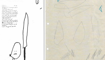 The offending drawings. Photo: Twitter