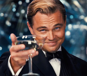 Leonardo DiCaprio as Jay Gatsby.