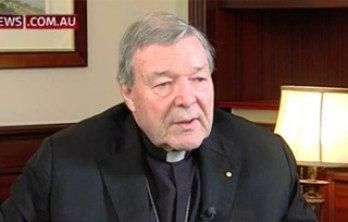 Cardinal Pell during the Sky News interview. Photo: Sky News
