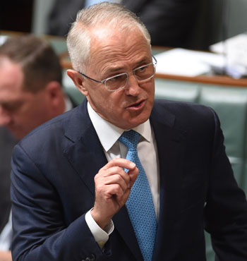 Mr Turnbull corrected the former PM's comments. 
