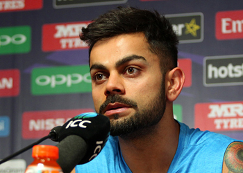 India captain Virat Kohli looked shocked during post match press conference. Photo: Getty