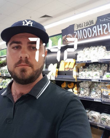 A photo of Brok after he went back to see if the girl was still in the store.