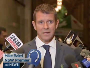 NSW Premier Mike Baird labeled the alleged terror plot 'disturbing'.