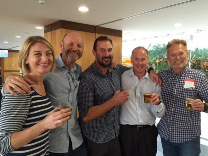 The '60 Minutes' crew at the Emirates lounge in Dubai are looking forward to getting home to their families.