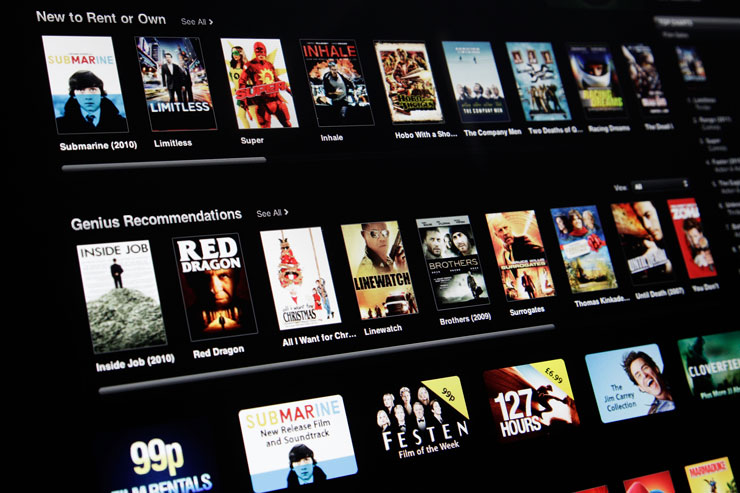 Renting a movie from the iTunes store could free up 400mb of space. Photo: Getty