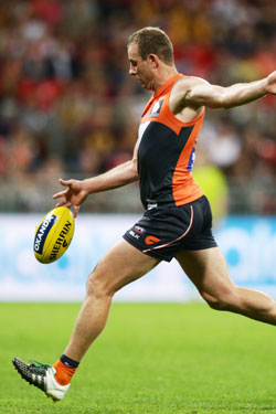 Steve Johnson starred up forward for GWS. Photo: Getty