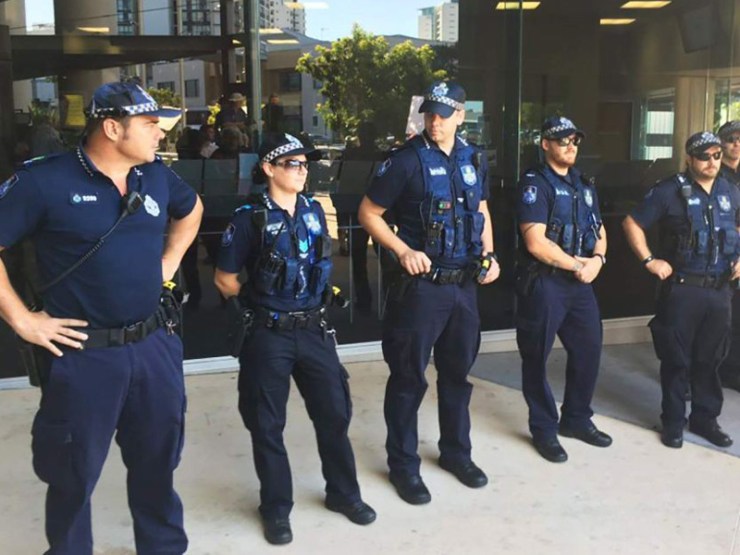 Police presence is bulked up.