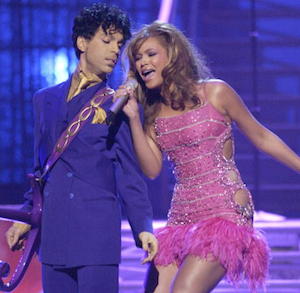 Prince and Beyonce at the Grammys. Photo: Getty