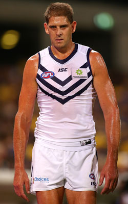 A massive man and a massive loss: Sandilands is dejected post injury. Photo: Getty