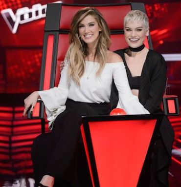 Delta Goodrem and Jessie J are back to being best buds. Photo: Nine Network