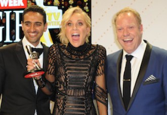 Aly beat co-host Carrie Bickmore (centre) to take home the gold. Photo: Getty