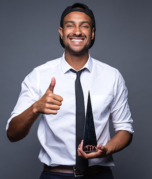Matt Okine sees his whole life as one big gap yeat. Photo: Getty