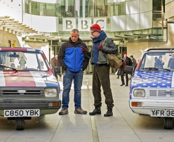 Schmitz was suprised by LeBlanc's (left) driving ability. Photo: BBC