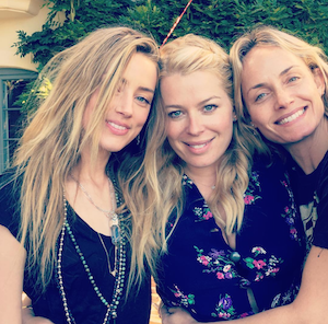 Heard (left) was happily spending time with friends just before the divorce news broke this week. Photo: Instagram/Amanda de Cadenet
