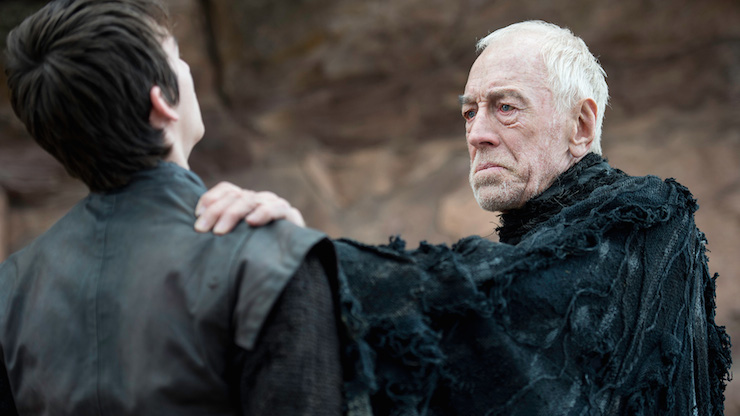 The Three-Eyed Raven stops Bran from following his father. Photo: HBO