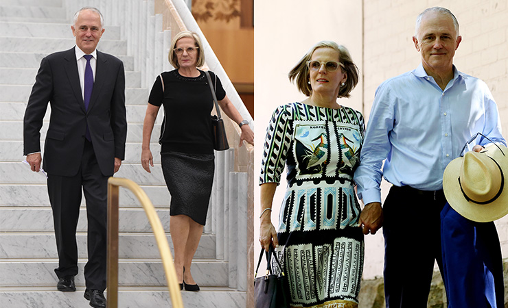 Lucy and Malcolm Turnbull are comfortable and professional - what else do you need? Photos: AAP