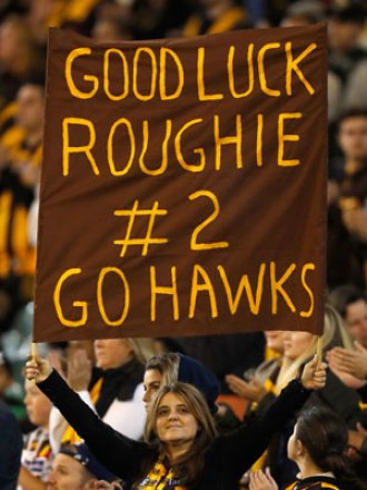 Fans have showed their support for Roughead. Photo: Getty