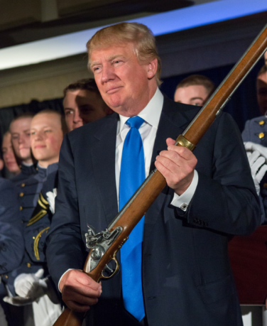 Donald Trump is about to meet with the National Rifle Association. Photo: Getty.