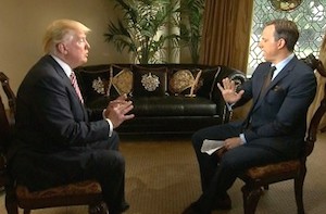 Tapper (right) grew impatient with Trump.