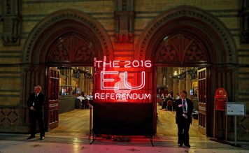 Exterior view of Manchester Town Hall, the setting for the national count in the EU referendum. Photo: AAP