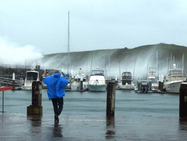Coffs Harbour has been hit hard by huge seas. Val Kinghorne.