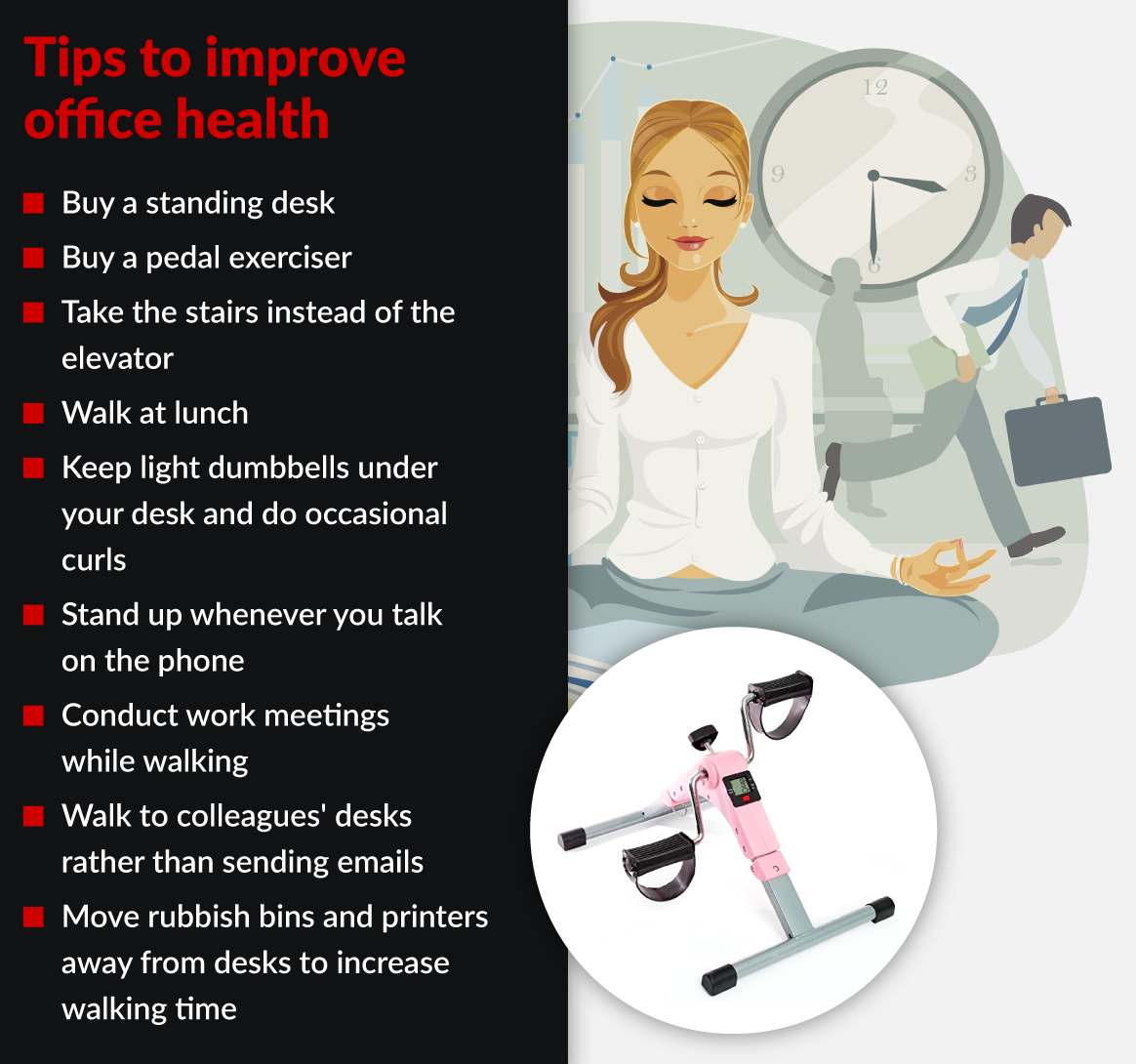 office exercise graphic