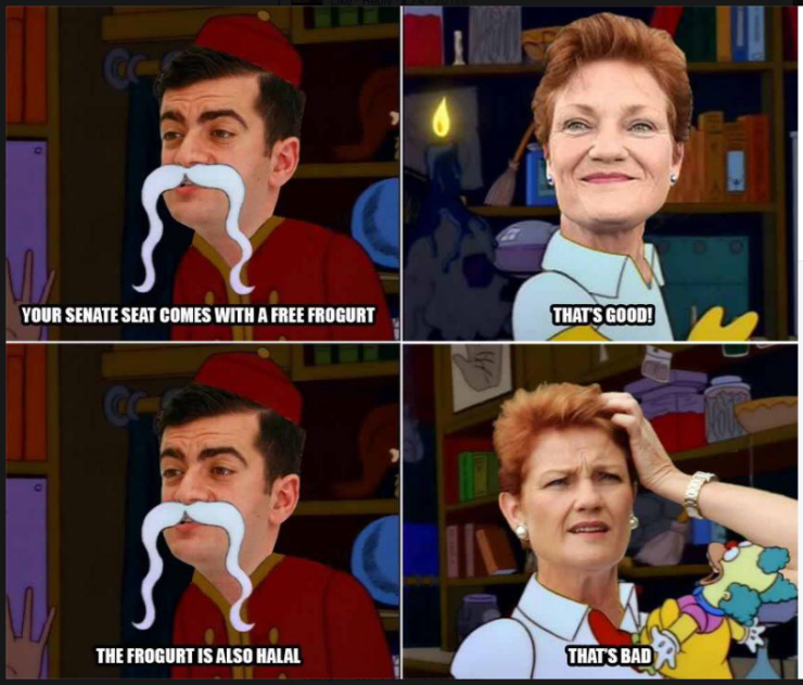 pauline hanson halal
