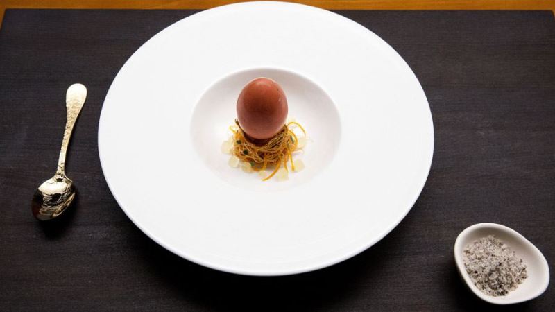 Heston's Verjus in Egg. Photo: Network Ten.