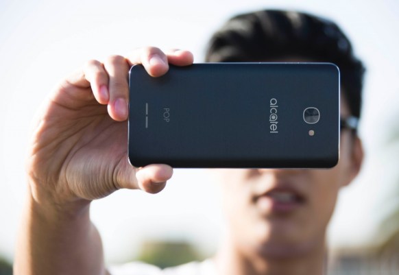 The phone has a front camera with flash for all your selfie needs.