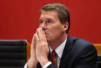 Cory Bernardi: agitating on behalf of Abbott loyalists. Photo: AAP.