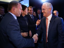 Coalition members are keen to paper over any rift between Tony Abbott and Malcolm Turnbull. Photo: AAP