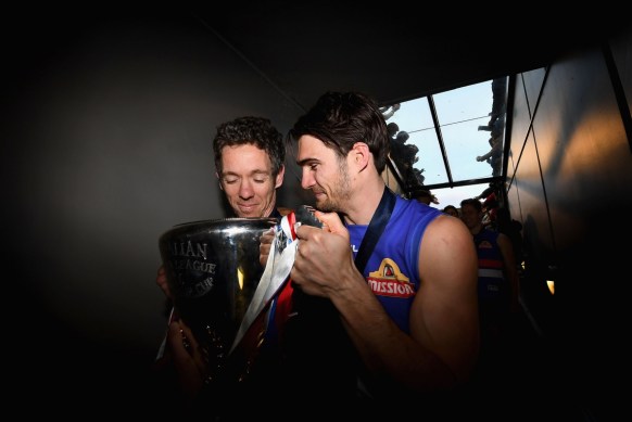 Murphy with premiership captain Easton Wood.