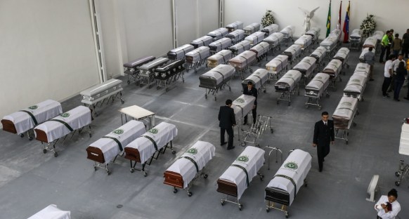 Chapecoense coffins