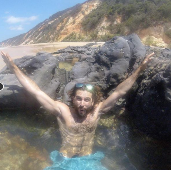 A shot of Sam Beattie at Rainbow Beach, Queensland. Photo: Instagram.