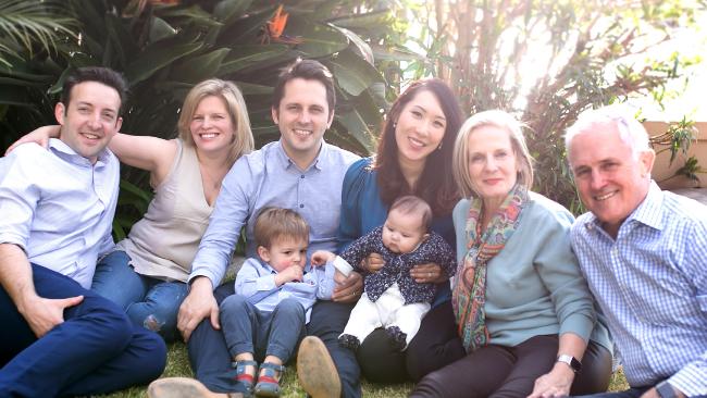 Mr Brown (R) is married to Mr Turnbull's daughter Daisy. Photo: Facebook