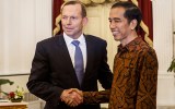 Tony Abbott with Indonesian President Joko Widodo