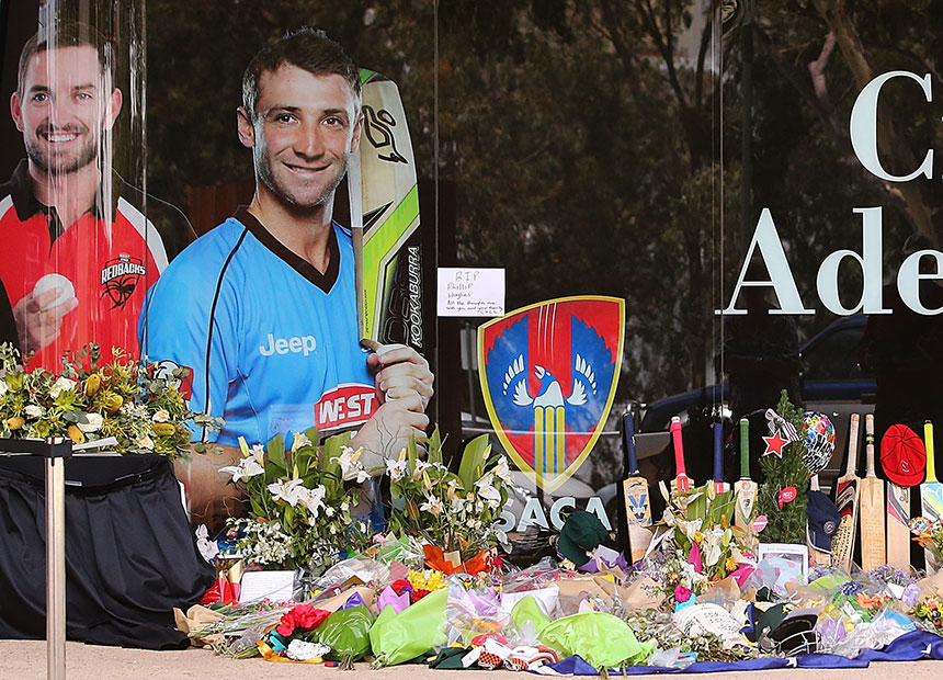 Tributes to Phillip Hughes are piling up at the Adelaide Oval.
