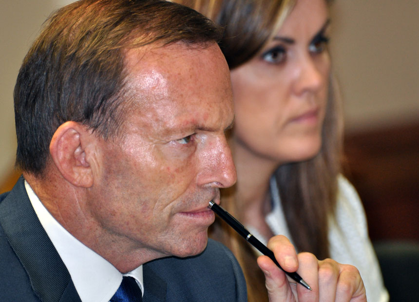 Tony Abbott and chief of staff Peta Credlin.