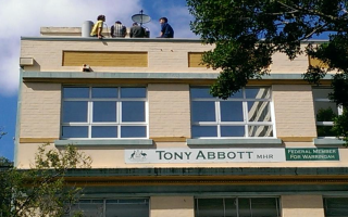 Tony Abbott protestors