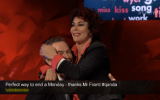 Education Minister Christopher Pyne and US comedian Ruby Wax