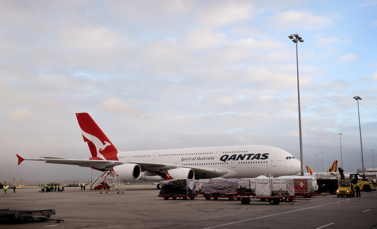 Qantas Airbus was turned around.