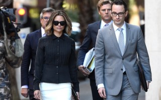 Bianca Rinehart arrives at the Federal Court.
