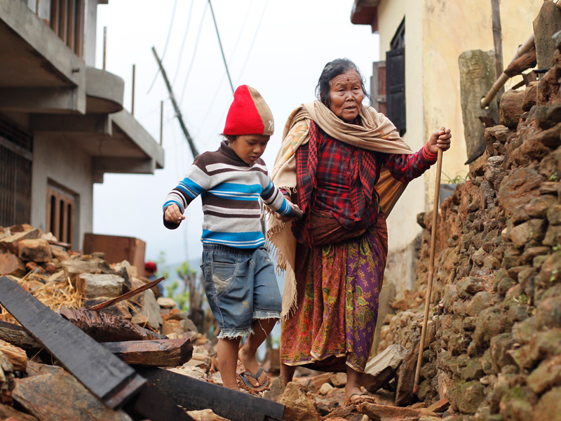 Nepal earthquake. AAP