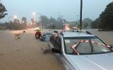 Swift water rescue teams checking cars in Brisbane.