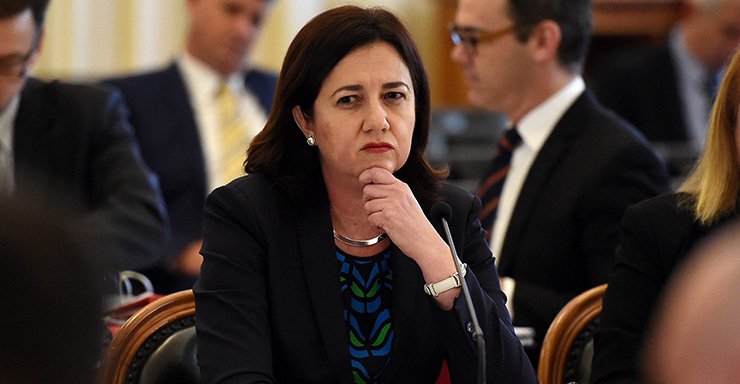 Queensland Premier Annastacia Palasczuk fronts a budget estimates committee hearing at Parliament House in Brisbane, Tuesday, Aug. 18, 2015. (AAP Image/Dan Peled) NO ARCHIVING