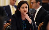 Queensland Premier Annastacia Palasczuk fronts a budget estimates committee hearing at Parliament House in Brisbane, Tuesday, Aug. 18, 2015. (AAP Image/Dan Peled) NO ARCHIVING